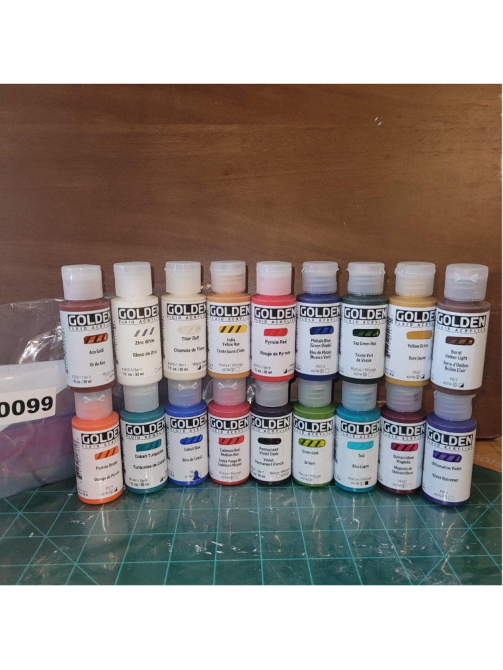 #99 Golden Fluid Acrylics 1 fl. oz/30 ml Lot Of 18 Sealed No Duplicates New!!